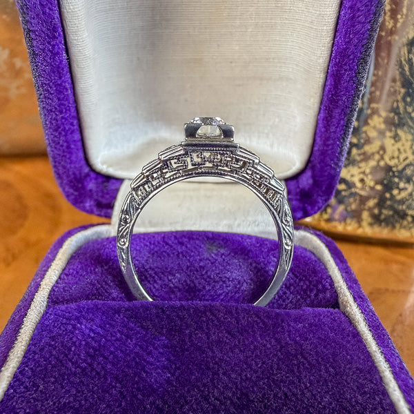 Art Deco Diamond Engagement Ring, 0.45ct. sold by Doyle and Doyle an antique and vintage jewelry boutique