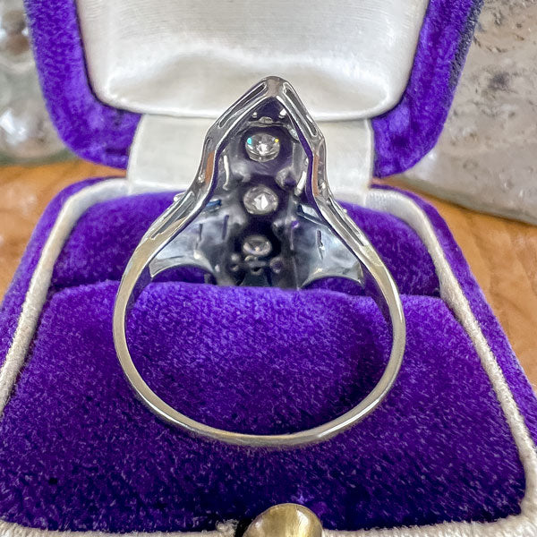 Art Deco Diamond Dinner Ring sold by Doyle and Doyle an antique and vintage jewelry boutique