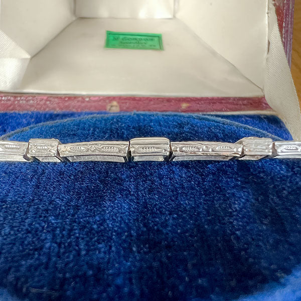 Art Deco Sapphire & Diamond Bracelet sold by Doyle and Doyle an antique and vintage jewelry boutique