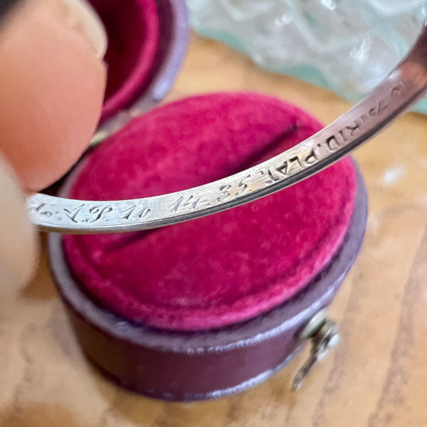 Art Deco Diamond Wedding Band Ring, 1935 sold by Doyle and Doyle an antique and vintage jewelry boutique