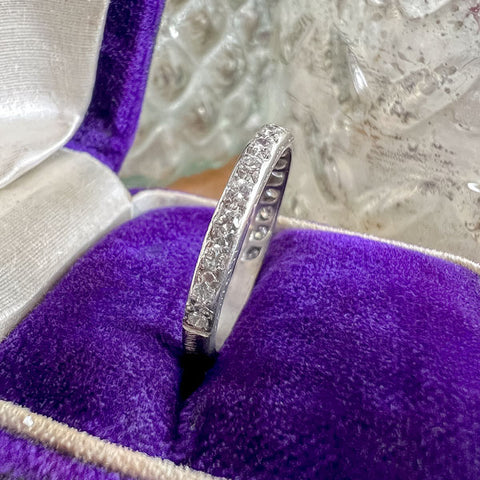 Art Deco Diamond Wedding Band Ring sold by Doyle and Doyle an antique and vintage jewelry boutique