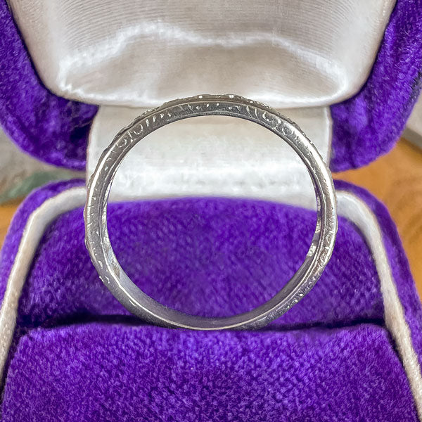 Art Deco Diamond Wedding Band Ring sold by Doyle and Doyle an antique and vintage jewelry boutique