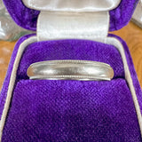 Vintage Tiffany & Co Platinum Wedding Band, sold by Doyle & Doyle antique and vintage jewelry boutique