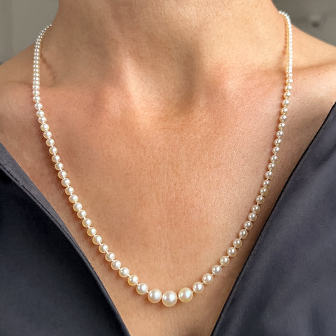 Art Deco Pearl Necklace sold by Doyle and Doyle an antique and vintage jewelry boutique