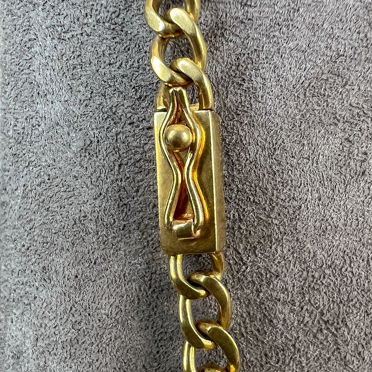 Vintage Curb & Fancy Link Chain Necklace sold by Doyle and Doyle an antique and vintage jewelry boutique
