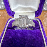 Emerald Cut Engagement Ring, 1.53ct. sold by Doyle and Doyle an antique and vintage jewelry boutique