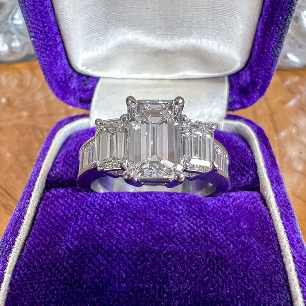 Emerald Cut Engagement Ring, 1.53ct. sold by Doyle and Doyle an antique and vintage jewelry boutique