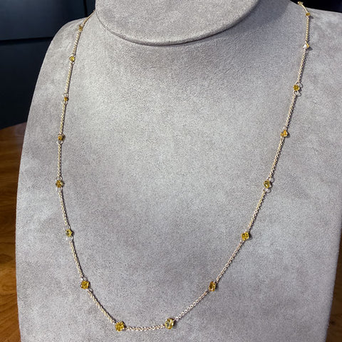 Fancy Yellow Diamond Necklace sold by Doyle and Doyle an antique and vintage jewelry boutique