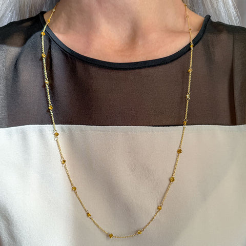 Fancy Yellow Diamond Necklace sold by Doyle and Doyle an antique and vintage jewelry boutique