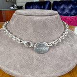 Vintage Tiffany & Co Dog Tag Necklace sold by Doyle and Doyle an antique and vintage jewelry boutique