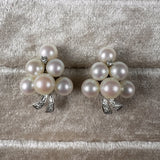 Vintage pearl and diamond earrings, from Doyle & Doyle vintage and antique jewelry boutique