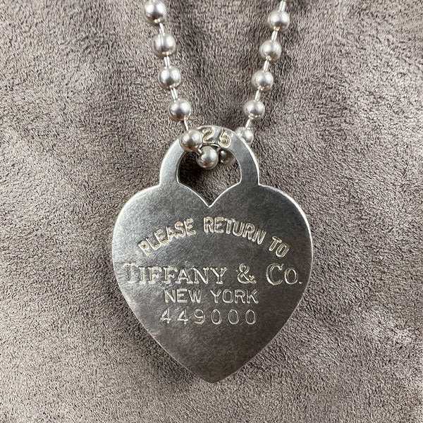 Vintage Tiffany & Co "Return to Tiffany" Heart Pendant sold by Doyle and Doyle an antique and vintage jewelry boutique