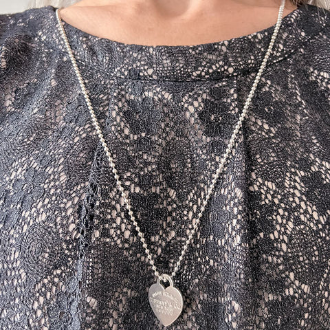 Vintage Tiffany & Co "Return to Tiffany" Heart Pendant sold by Doyle and Doyle an antique and vintage jewelry boutique