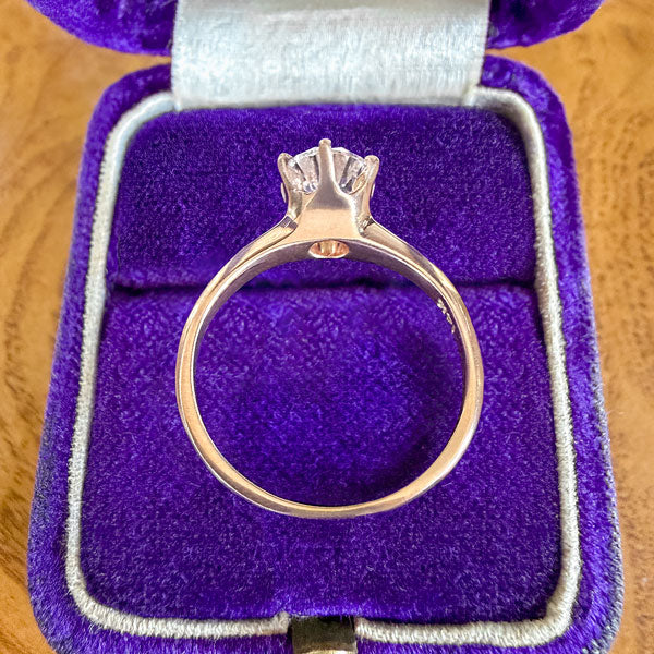 Vintage Solitaire Ring, RBC 0.98ct sold by Doyle and Doyle an antique and vintage jewelry boutique