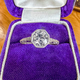 Art Deco Diamond Engagement Ring, Old Euro 0.96ct sold by Doyle and Doyle an antique and vintage jewelry boutique