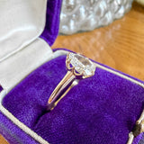 Vintage Pear Cut Diamond Solitaire Engagement Ring in gold, from Doyle & Doyle antique and vintage jewelry boutique