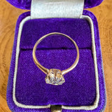 Vintage Pear Cut Diamond Solitaire Engagement Ring in gold, from Doyle & Doyle antique and vintage jewelry boutique