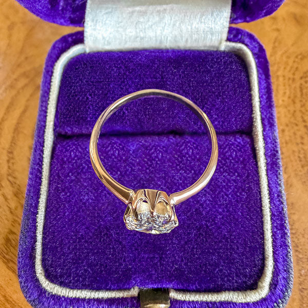 Vintage Pear Cut Diamond Solitaire Engagement Ring in gold, from Doyle & Doyle antique and vintage jewelry boutique
