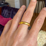Vintage Half Round Wedding Band sold by Doyle and Doyle an antique and vintage jewelry boutique