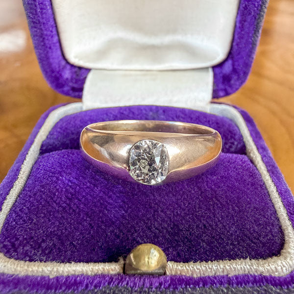 Antique Flush Set Old Mine Cut Diamond Ring, 0.50ct. sold by Doyle and Doyle an antique and vintage jewelry boutique