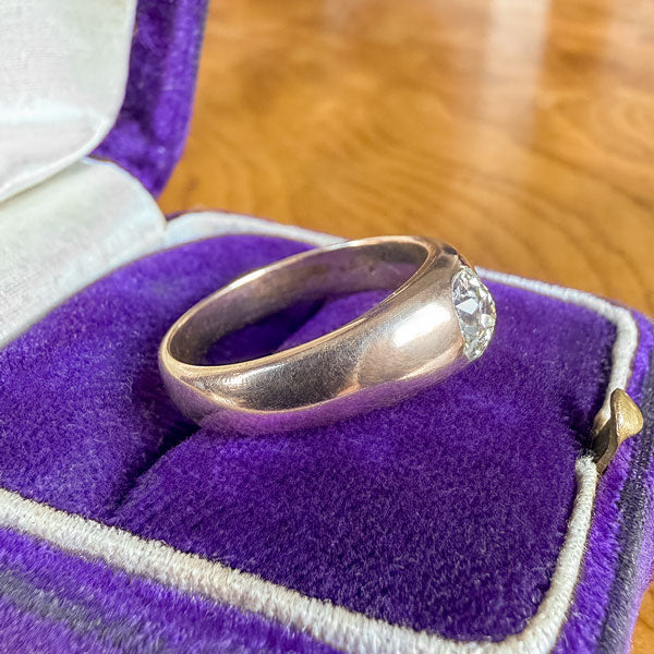Antique Flush Set Old Mine Cut Diamond Ring, 0.50ct. sold by Doyle and Doyle an antique and vintage jewelry boutique