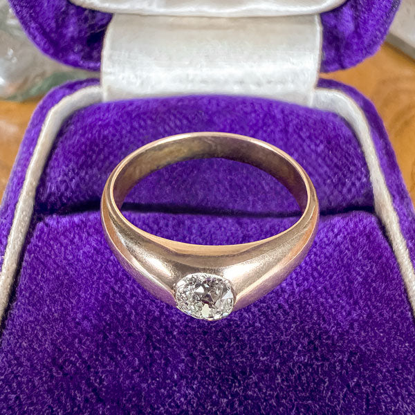 Antique Flush Set Old Mine Cut Diamond Ring, 0.50ct. sold by Doyle and Doyle an antique and vintage jewelry boutique