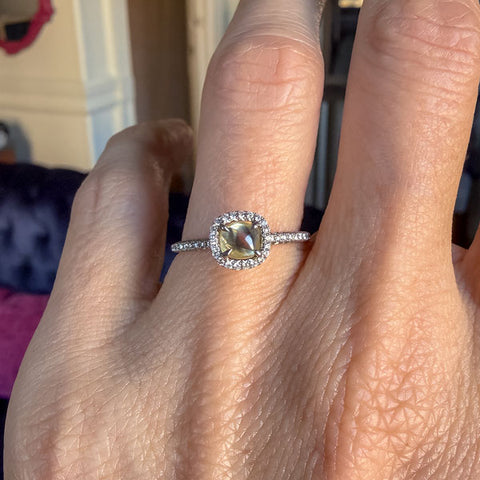 Estate Diamond Crystal Ring, 0.96ct. sold by Doyle and Doyle an antique and vintage jewelry boutique