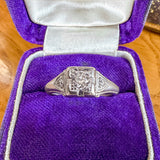 Art Deco Engagement Ring, RBC 0.20ct. sold by Doyle and Doyle an antique and vintage jewelry boutique
