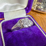 Art Deco Engagement Ring, RBC 0.20ct. sold by Doyle and Doyle an antique and vintage jewelry boutique