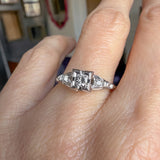 Art Deco Diamond Ring, RBC 0.15ct. 1935. sold by Doyle and Doyle an antique and vintage jewelry boutique