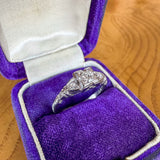 Art Deco Diamond Ring, RBC 0.15ct. 1935. sold by Doyle and Doyle an antique and vintage jewelry boutique