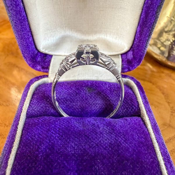 Art Deco Diamond Ring, RBC 0.15ct. 1935. sold by Doyle and Doyle an antique and vintage jewelry boutique
