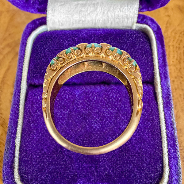 Victorian Turquoise & Diamond Ring, sold by Doyle & Doyle antique and vintage jewelry boutique