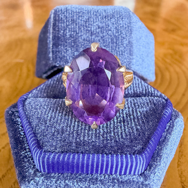 Victorian Oval Amethyst Ring, sold by Doyle & Doyle antique and vintage jewelry boutique
