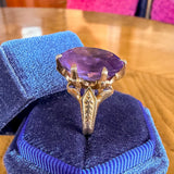 Victorian Oval Amethyst Ring, sold by Doyle & Doyle antique and vintage jewelry boutique