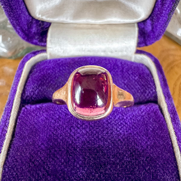 Antique Garnet Cabochon Ring, sold by Doyle & Doyle antique and vintage jewelry boutique