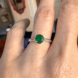 Vintage Round Emerald Ring, sold by Doyle & Doyle antique and vintage jewelry boutique