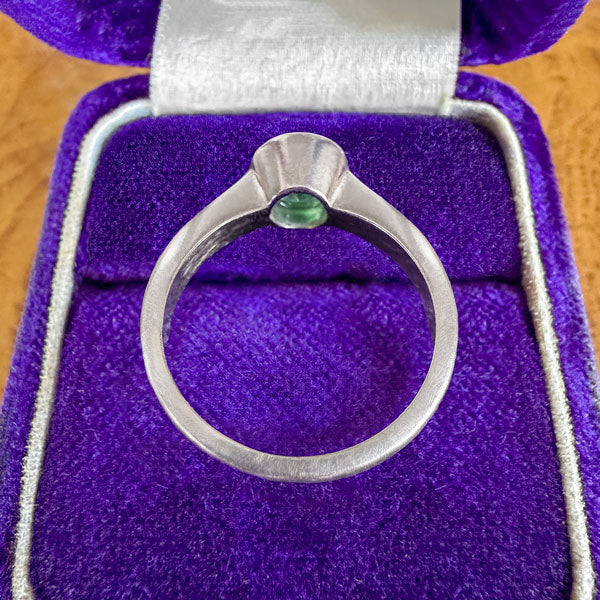 Vintage Round Emerald Ring, sold by Doyle & Doyle antique and vintage jewelry boutique