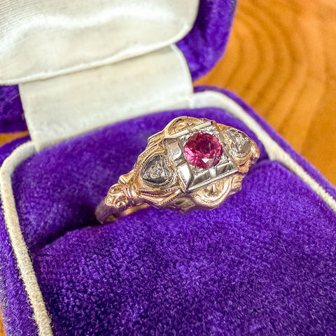 Art Deco Ruby Ring sold by Doyle and Doyle an antique and vintage jewelry boutique