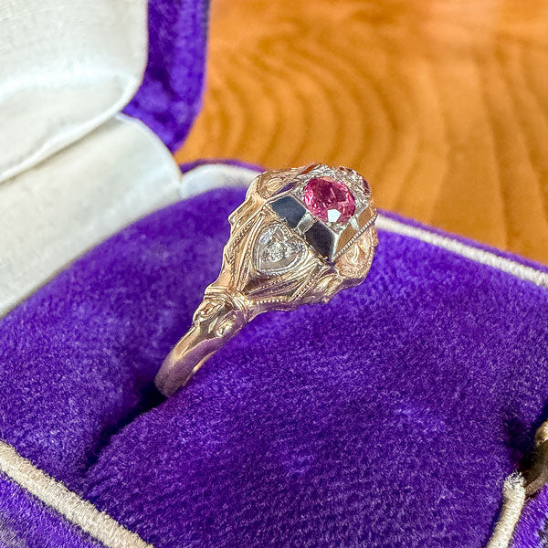 Art Deco Ruby Ring sold by Doyle and Doyle an antique and vintage jewelry boutique