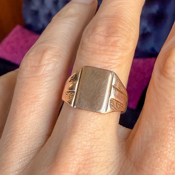 Antique Gold Signet Ring, sold by Doyle & Doyle antique and vintage jewelry boutique