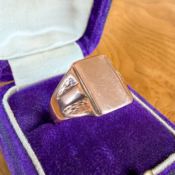 Antique Gold Signet Ring, sold by Doyle & Doyle antique and vintage jewelry boutique