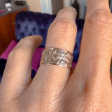 Victorian Patterned Wedding Band sold by Doyle and Doyle an antique and vintage jewelry boutique