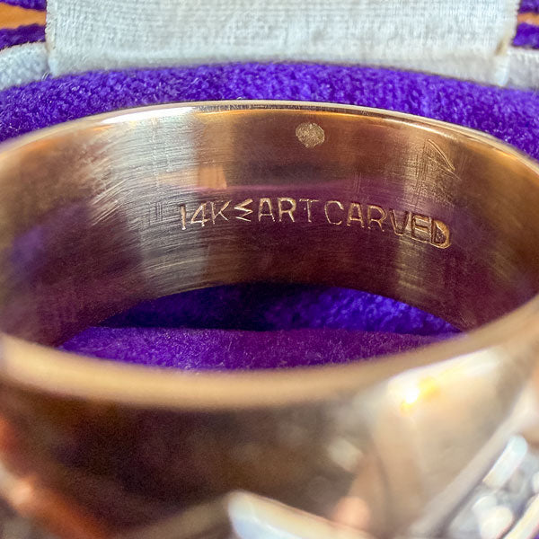 Victorian Patterned Wedding Band sold by Doyle and Doyle an antique and vintage jewelry boutique