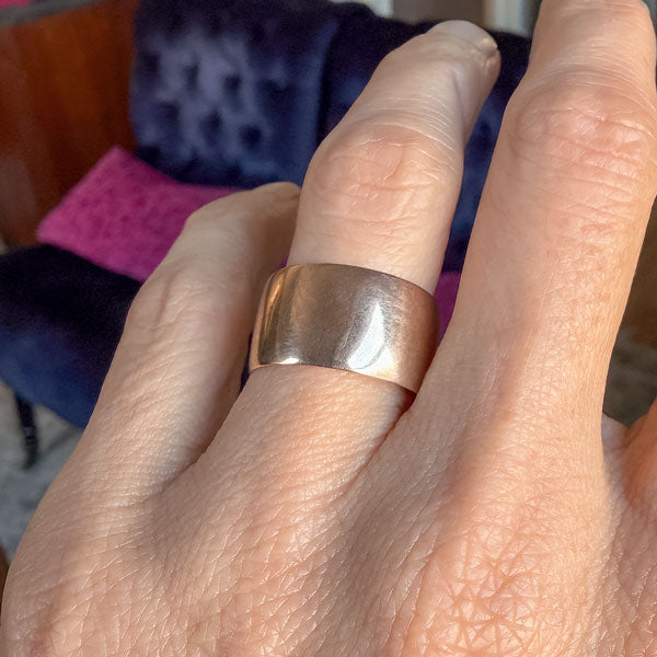 Antique Wide Wedding Band sold by Doyle and Doyle an antique and vintage jewelry boutique