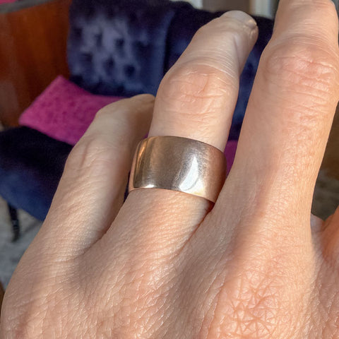 Antique Wide Wedding Band sold by Doyle and Doyle an antique and vintage jewelry boutique