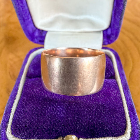 Antique Wide Wedding Band sold by Doyle and Doyle an antique and vintage jewelry boutique