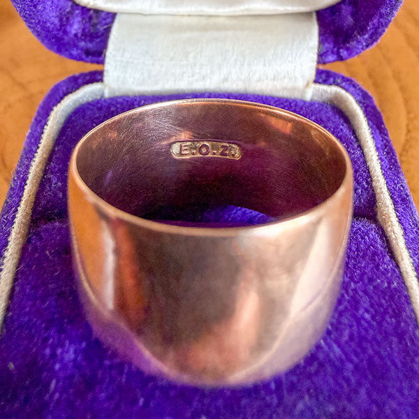 Antique Wide Wedding Band sold by Doyle and Doyle an antique and vintage jewelry boutique