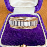 Vintage Textured Two-toned Wedding Band sold by Doyle and Doyle an antique and vintage jewelry boutique