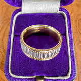 Vintage Textured Two-toned Wedding Band sold by Doyle and Doyle an antique and vintage jewelry boutique